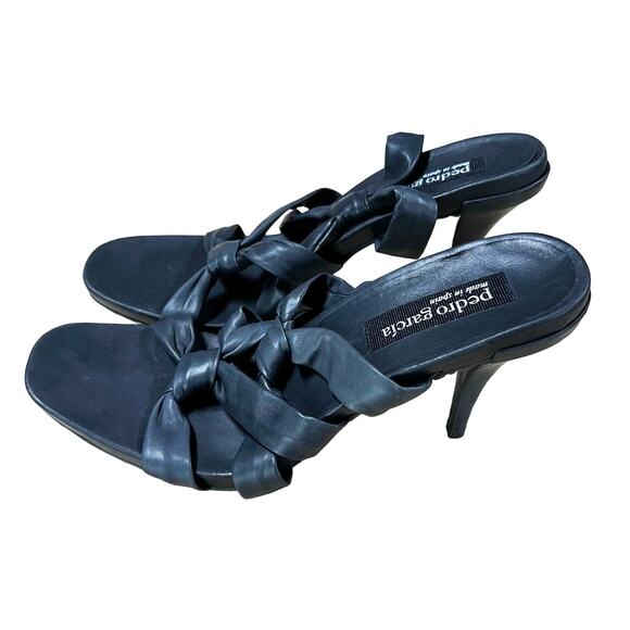 Pedro Garcia NWOB Nadida Slide Sandals Dark Gray Leather Size 39.5 Strappy - Picture 6 of 9